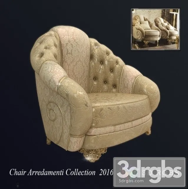 Kreslo Arredamenti Armchair 3D Model Free