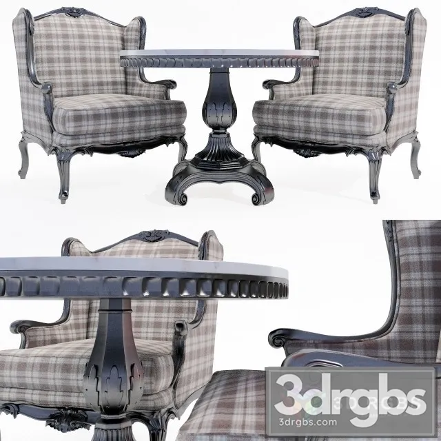 Kreslo Stol Armchair 3D Model Free