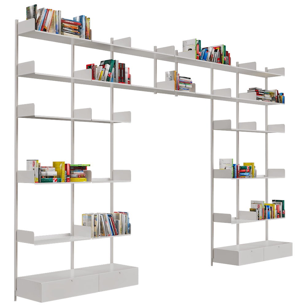 Kriptonite - Wall system of shelves and containers K1 3D Model