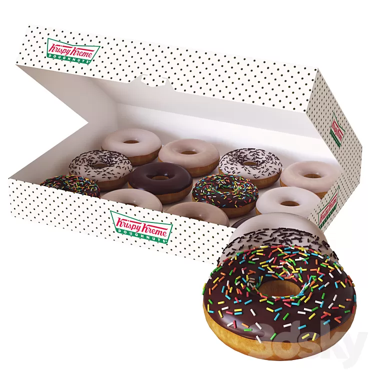 krispy donuts 3D Model