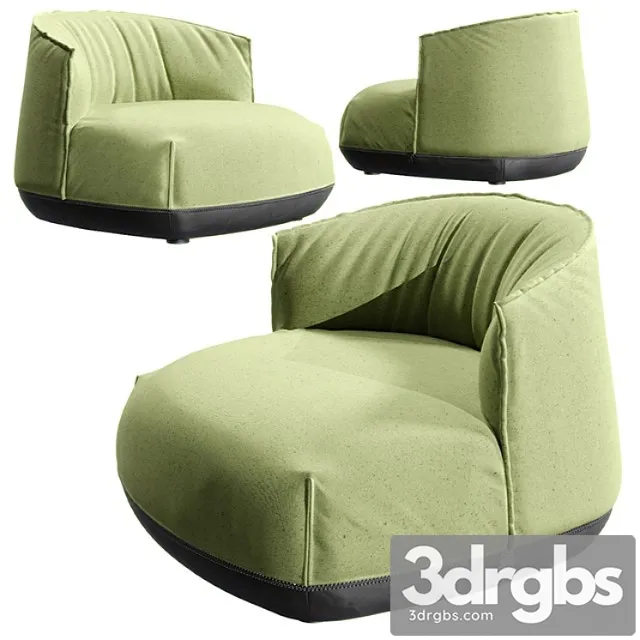 Kristalia brioni lounge armchair small 3D Model Free