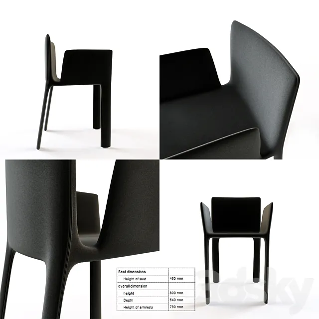 Kristalia Joko with armrest 3D Model