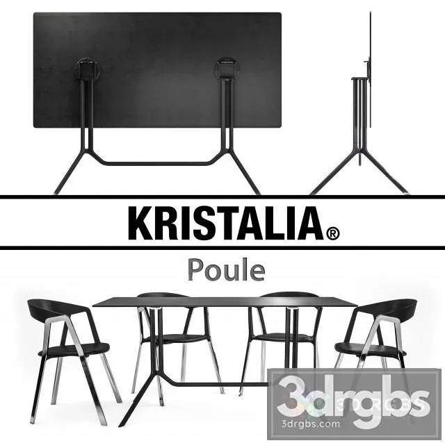 Kristalia Poule and Compas 3D Model Free