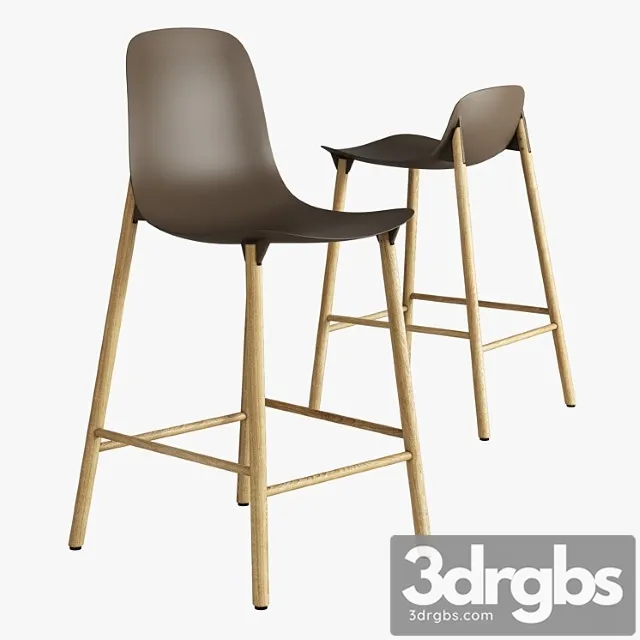 Kristalia sharky stool wood