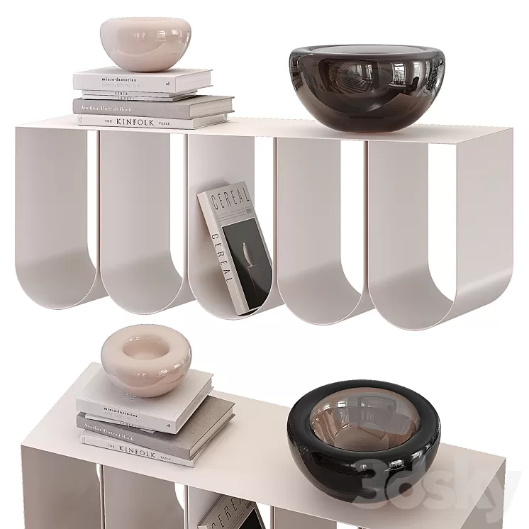 Kristina Dam collection curved bench 3D Model