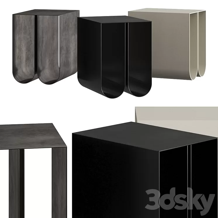 Kristina Dam Studio Curved Coffee Tables 3D Model