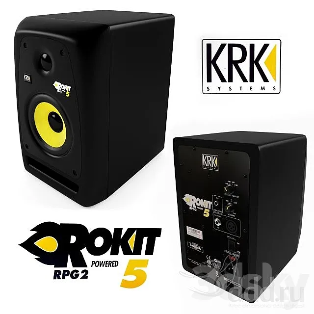 KRK - Rokit5 Studio Monitor 3D Model
