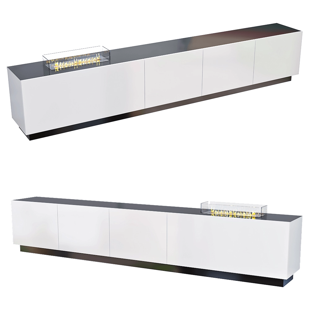 Kronco - Cabinet with biofireplace Classic 3D Model