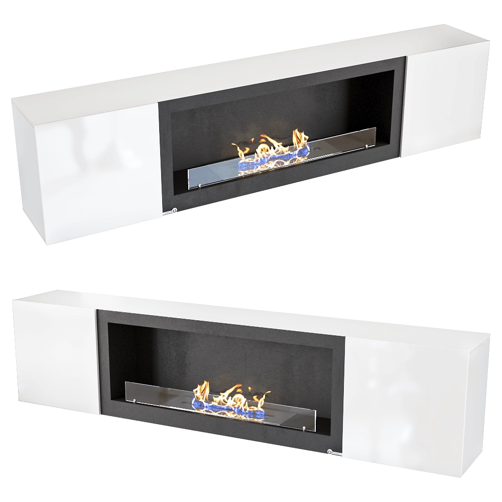Kronco - Cabinet with biofireplace Nord 3D Model