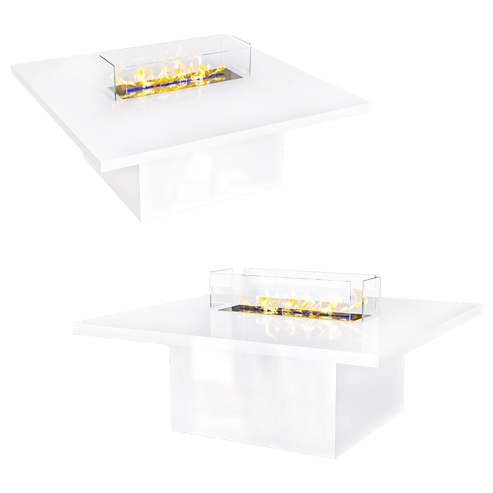 Kronco - Coffee table with bio fireplace Pline 3D Model