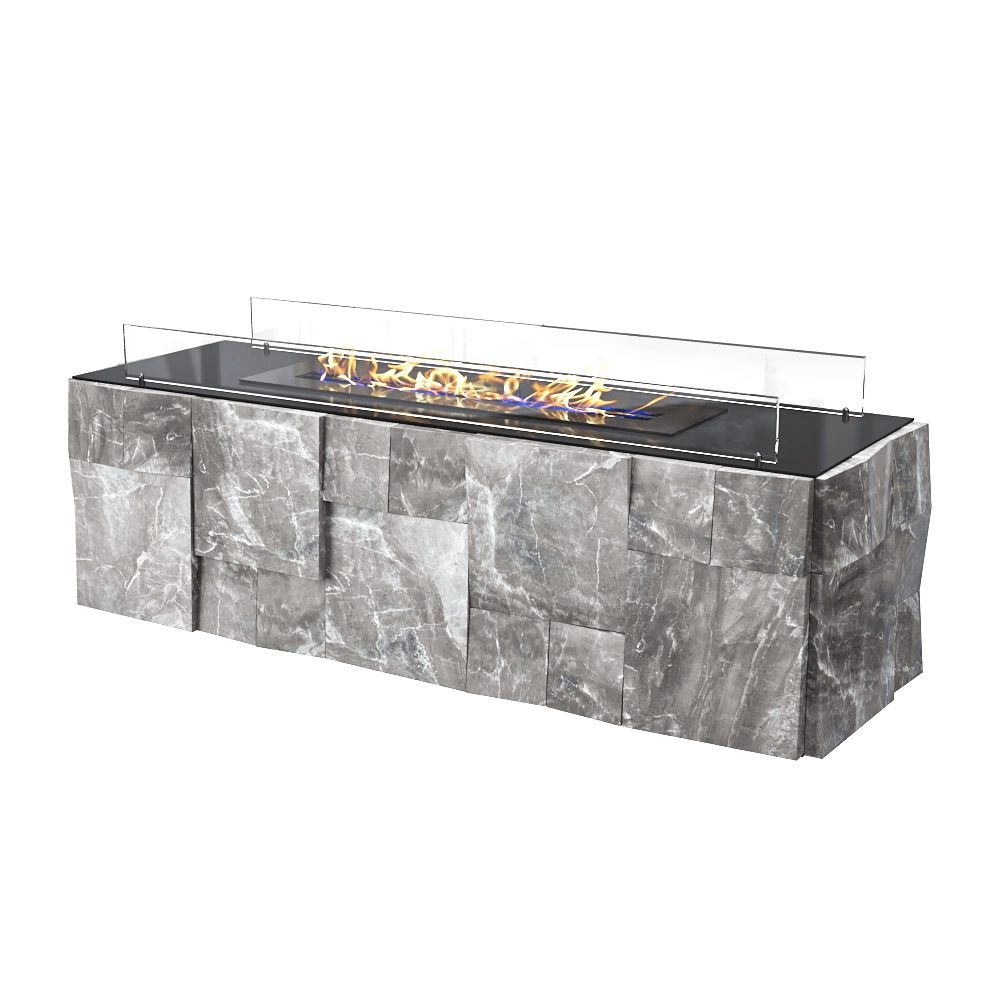 Kronco - Floor biofireplace Kvadro 3D Model