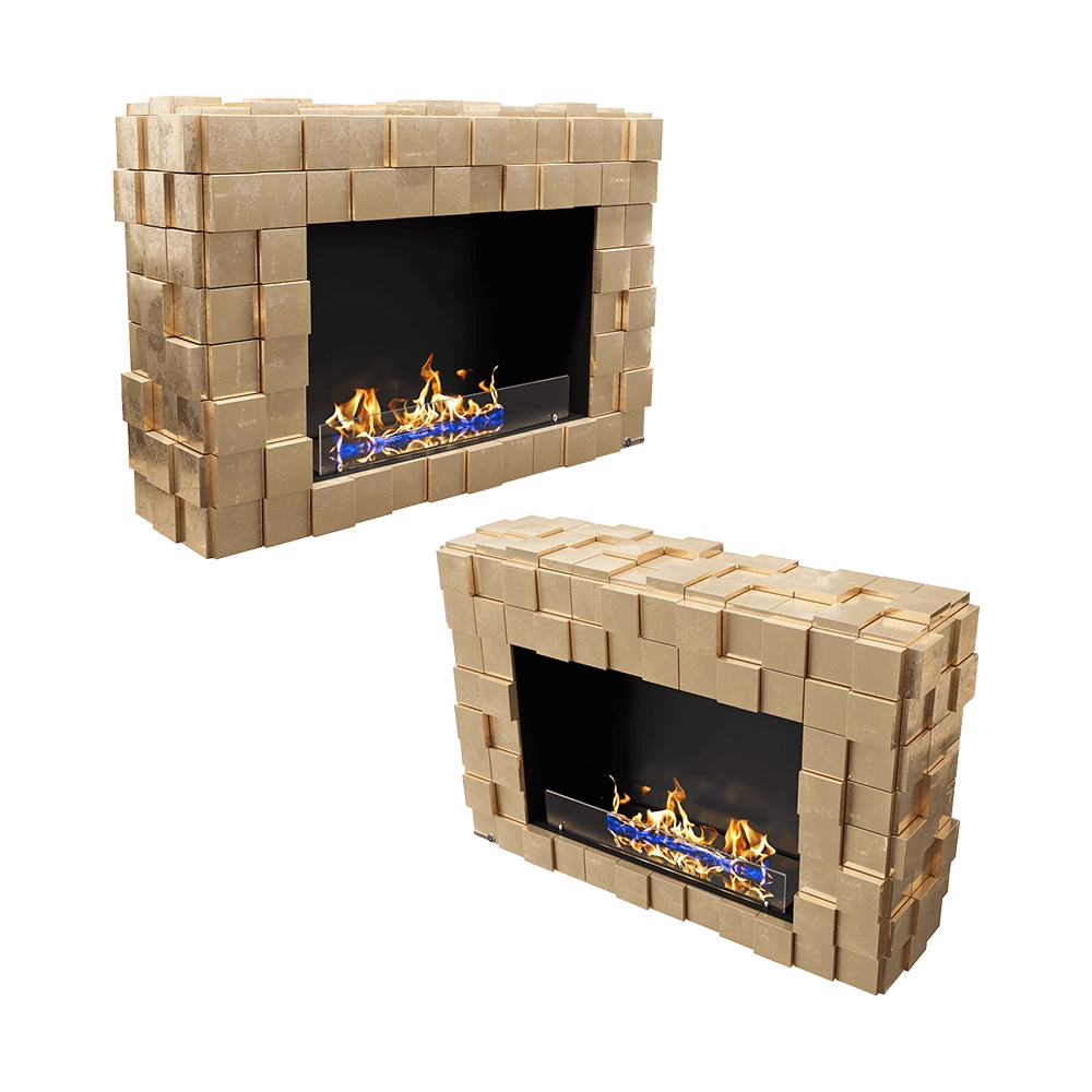 Kronco - Floor biofireplace Tetris 3D Model