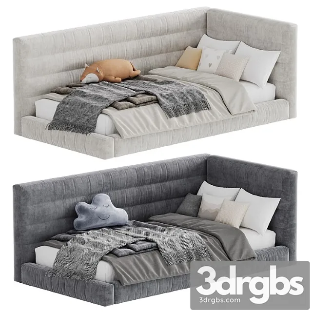 Krovat Hudson Upholstered Corner Bed 7 1 3D Model Free
