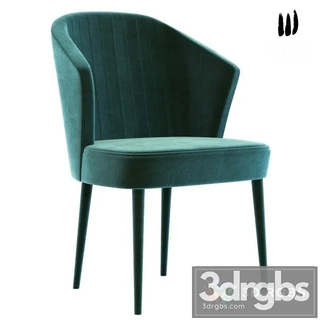 Krzesto welurowe Gaspar Chair 3D Model Free