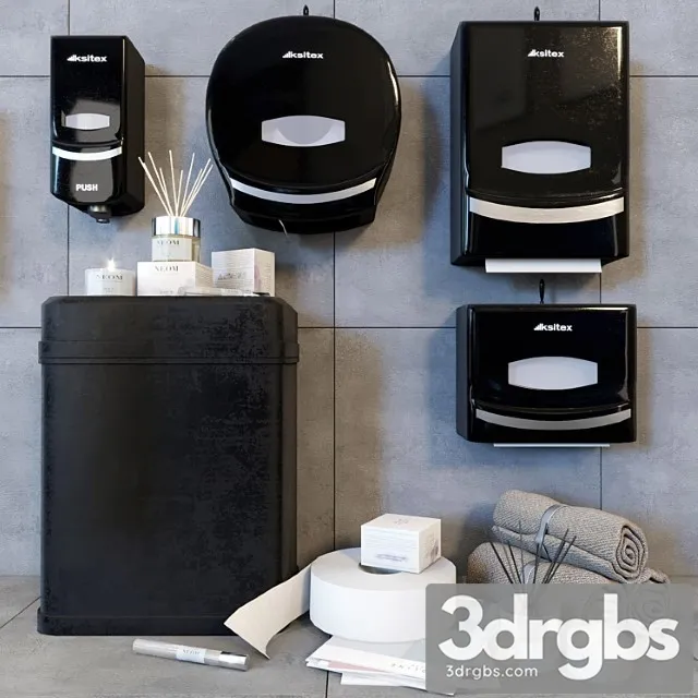 Ksitex Decorative Set For Bathroom 3D Model Free