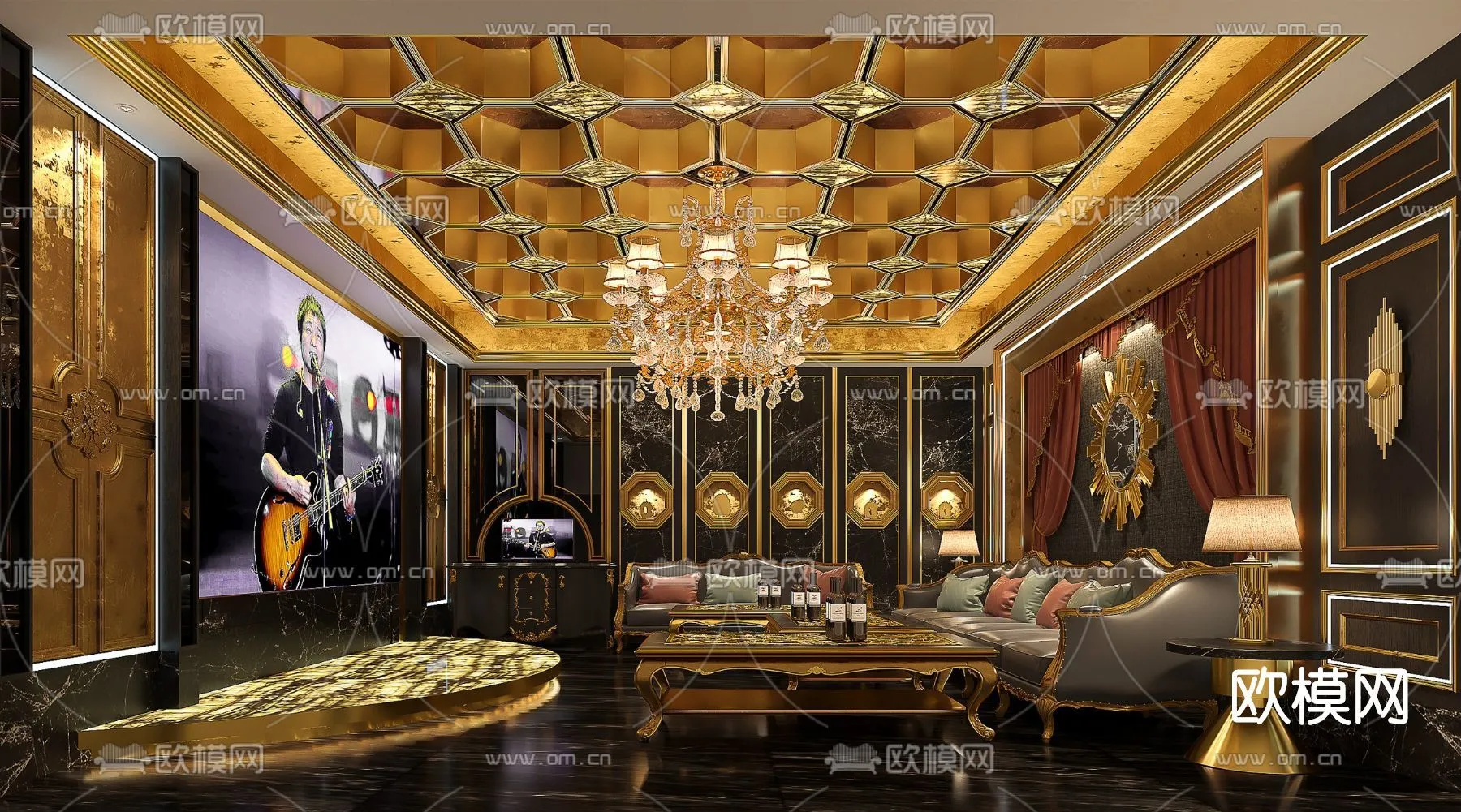 KTV Interior 3D Models - Karaoke - 003 - VRAY Render