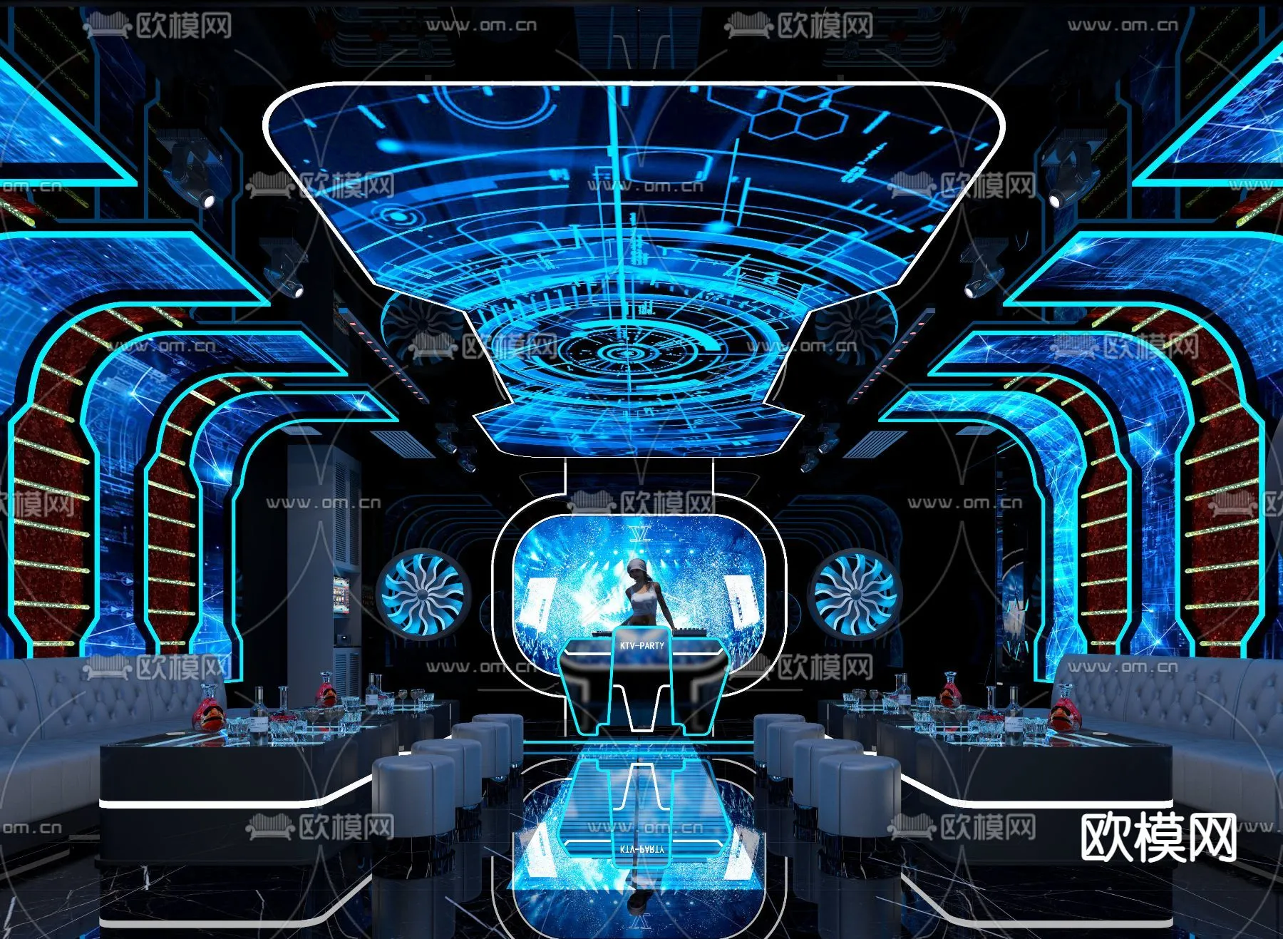 KTV Interior 3D Models - Karaoke - 006 - VRAY Render