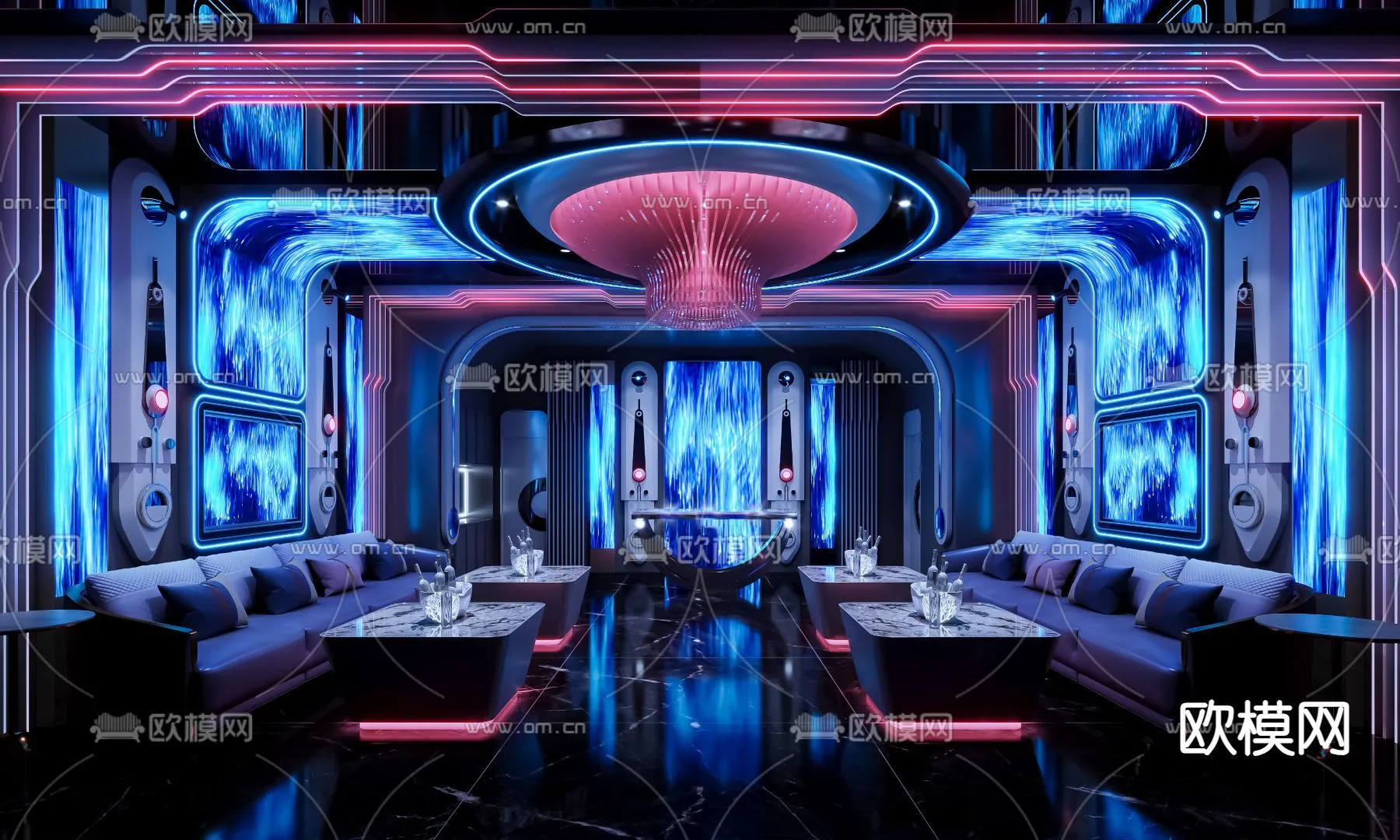 KTV Interior 3D Models - Karaoke - 008 - VRAY Render