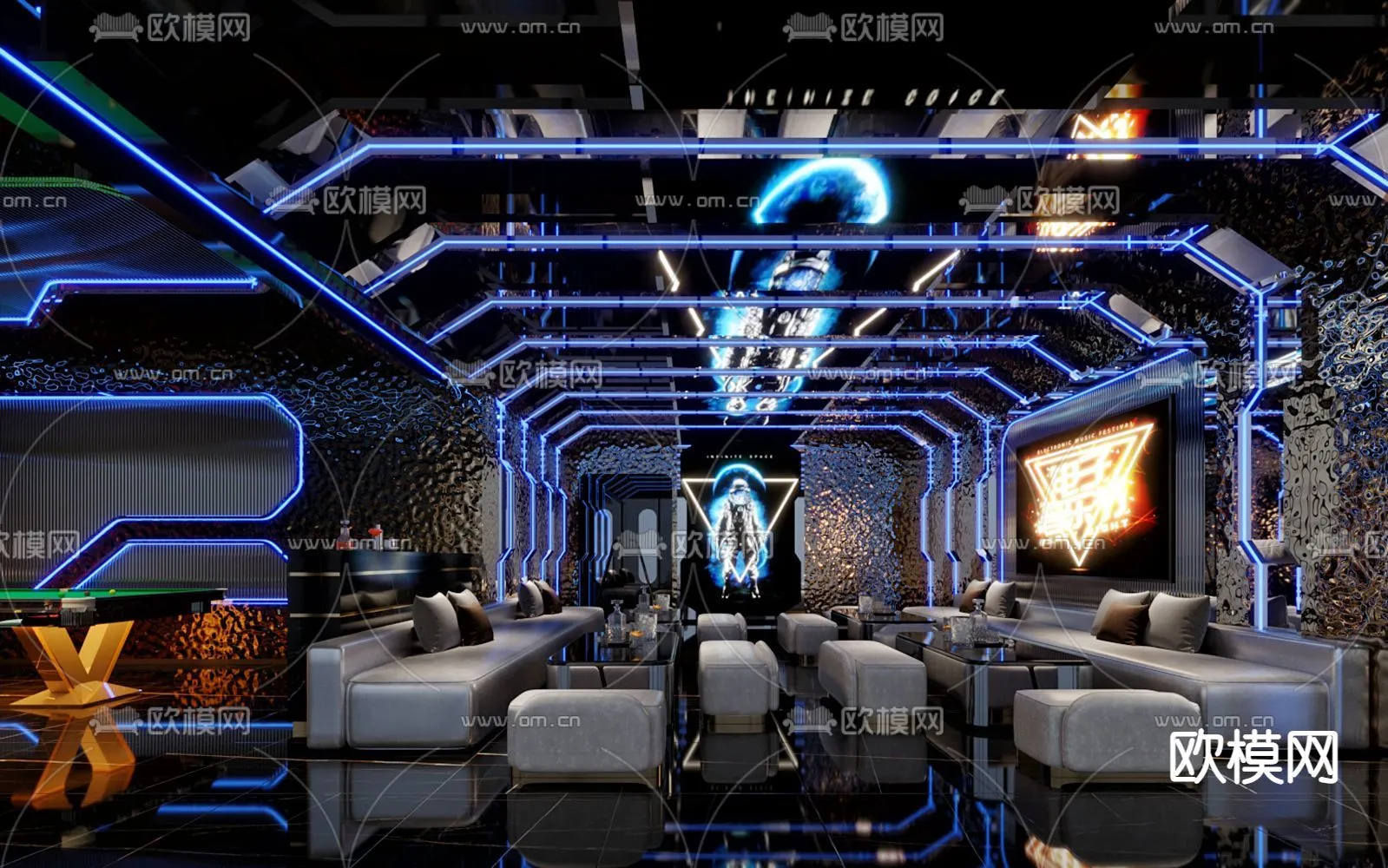 KTV Interior 3D Models - Karaoke - 009 - CORONA Render