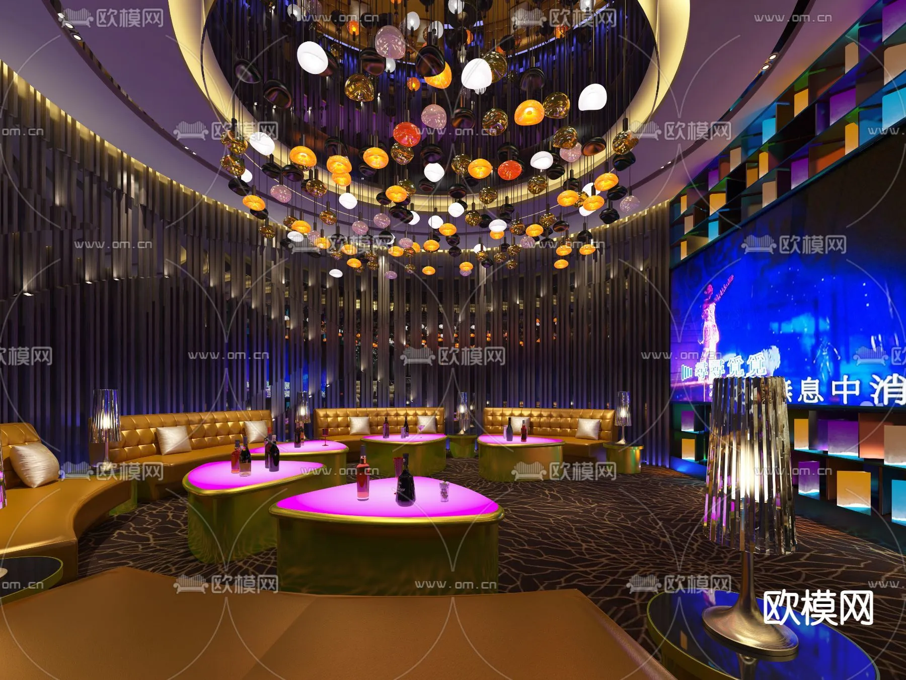 KTV Interior 3D Models - Karaoke - 011 - VRAY Render