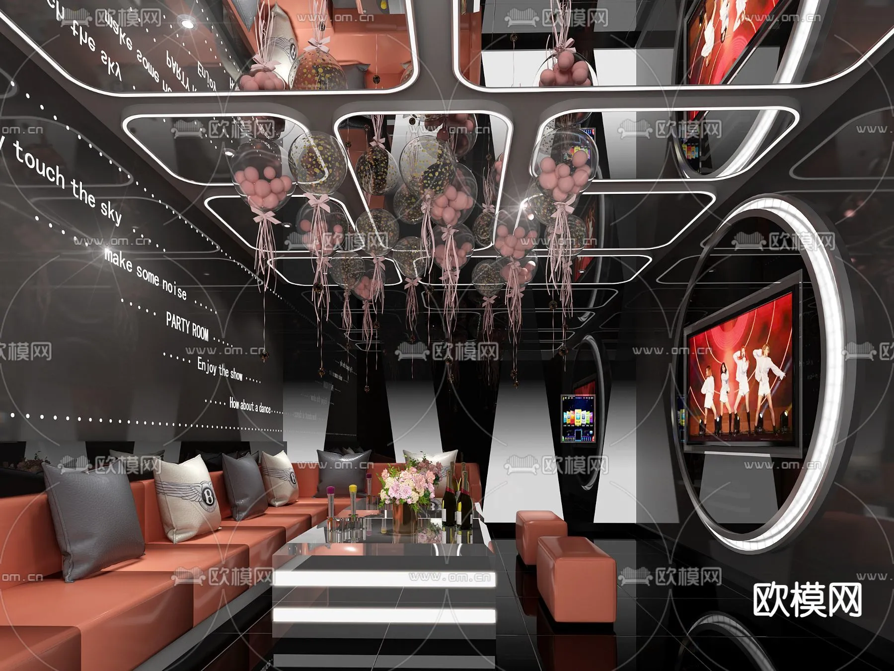 KTV Interior 3D Models - Karaoke - 012 - VRAY Render