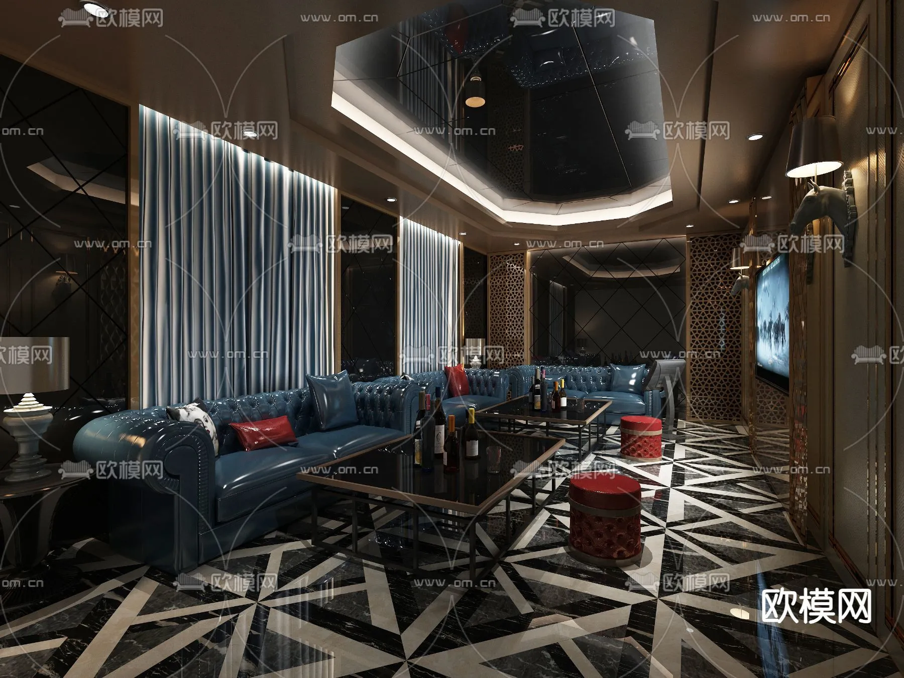 KTV Interior 3D Models - Karaoke - 013 - VRAY Render