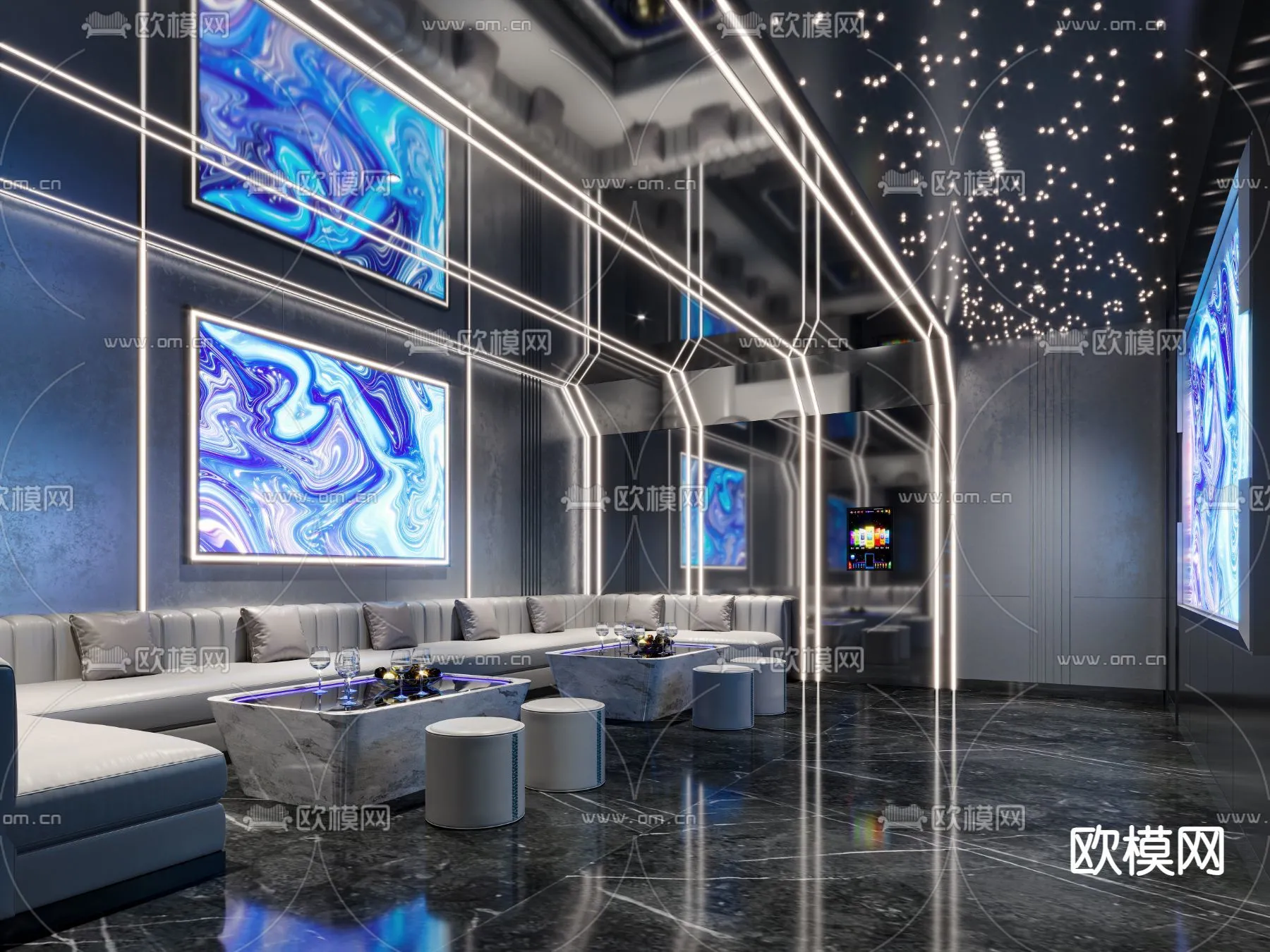 KTV Interior 3D Models - Karaoke - 014 - CORONA Render