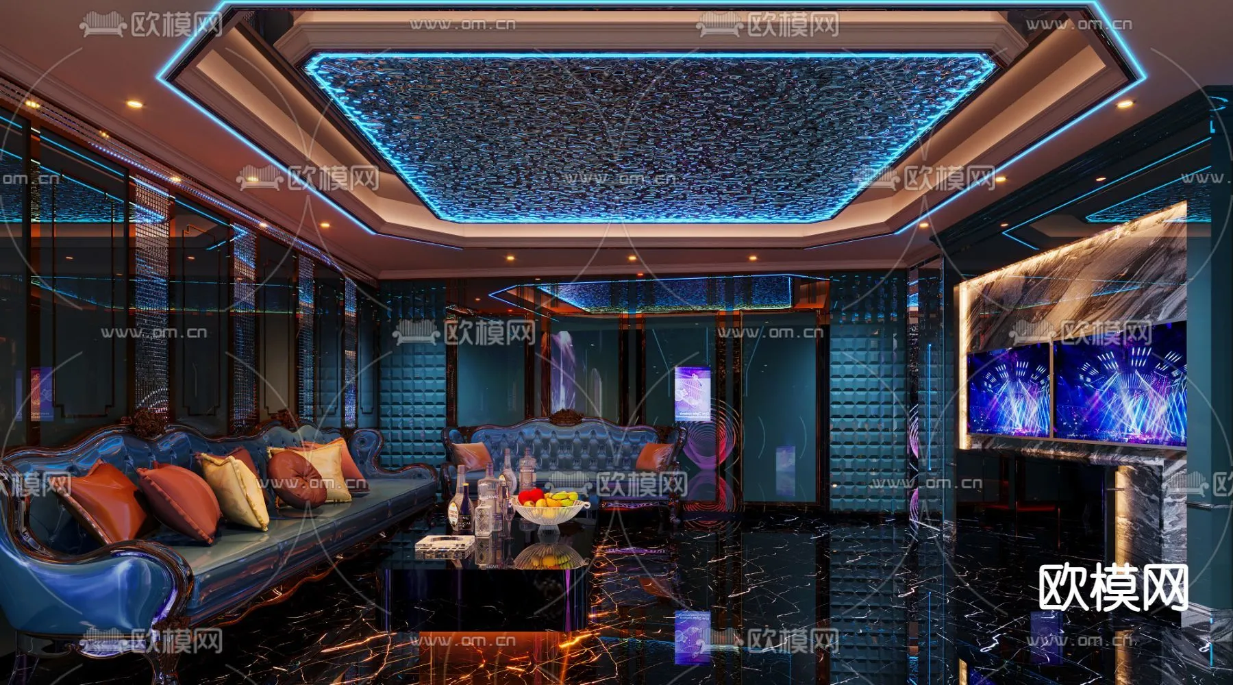 KTV Interior 3D Models - Karaoke - 018 - CORONA Render