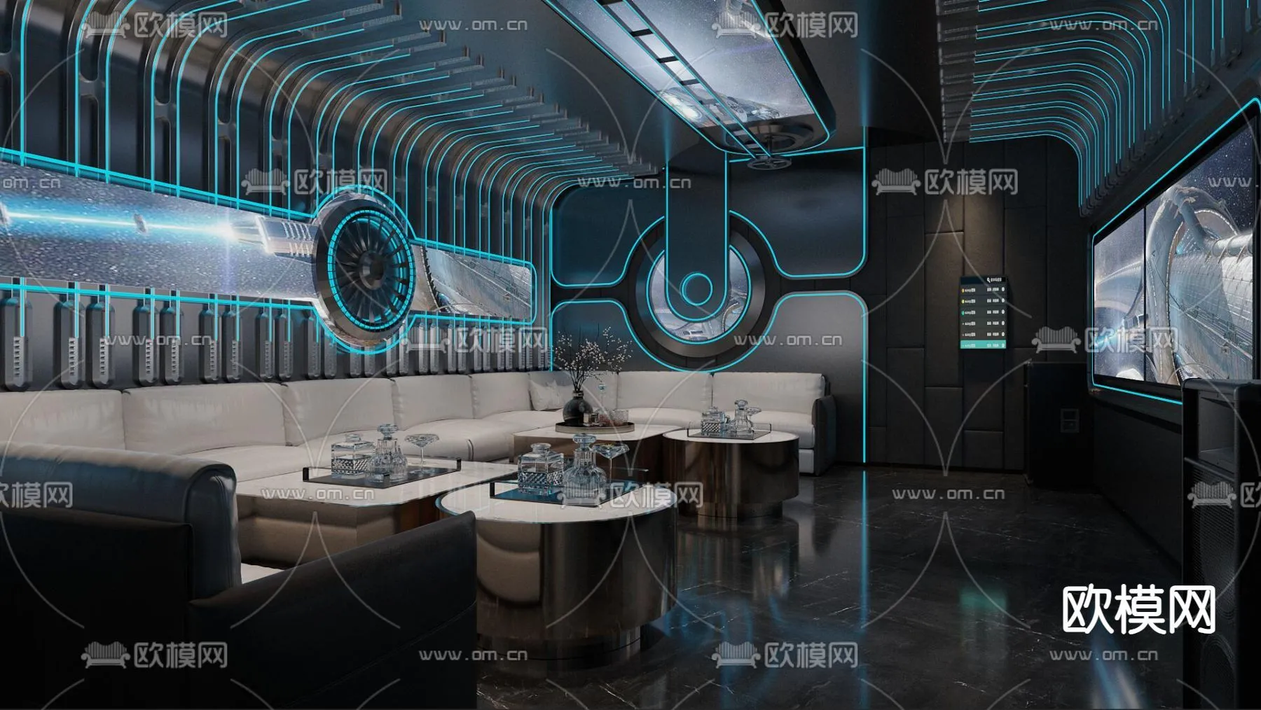 KTV Interior 3D Models - Karaoke - 020 - CORONA Render