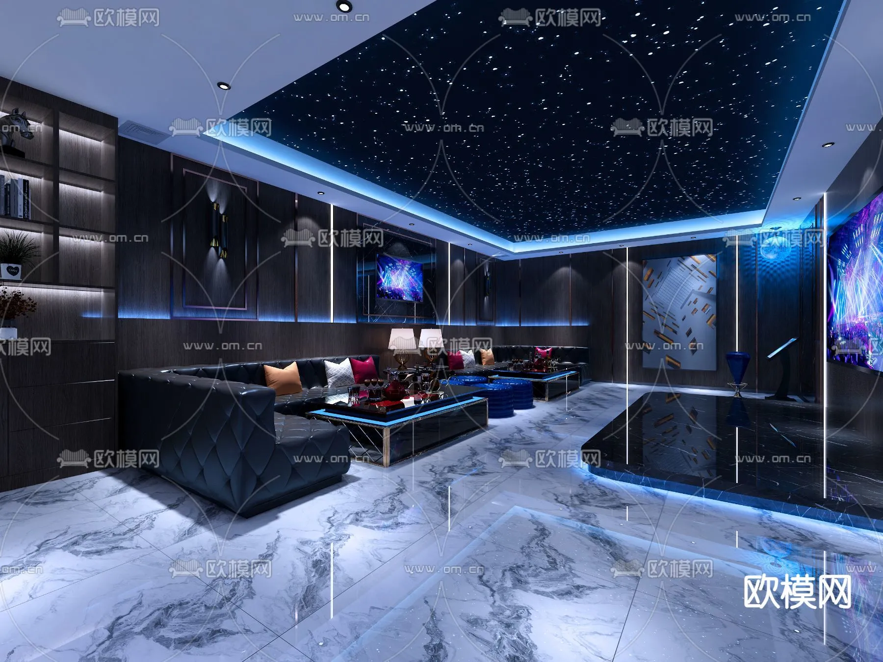 KTV Interior 3D Models - Karaoke - 021 - VRAY Render