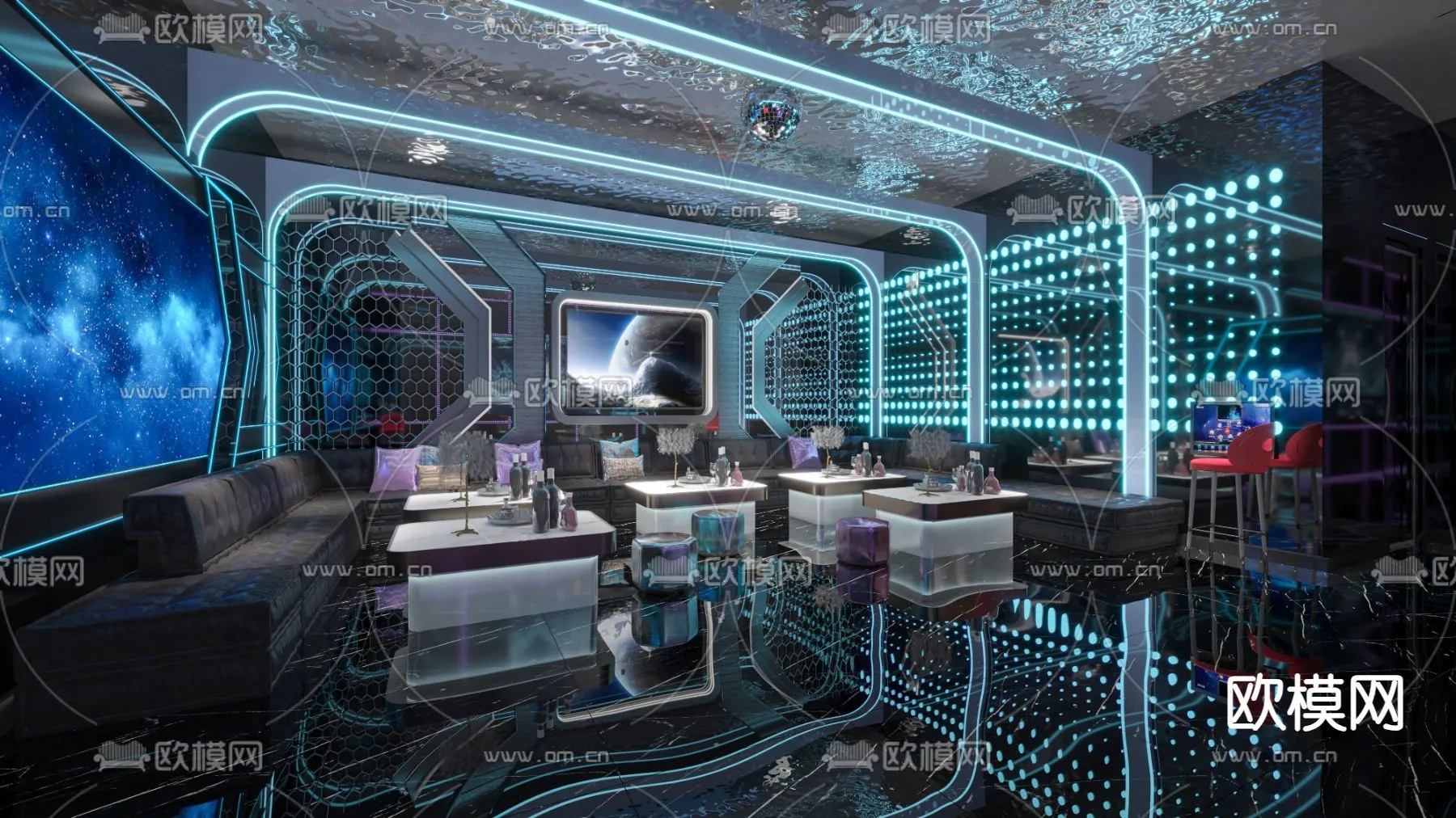 KTV Interior 3D Models - Karaoke - 022 - VRAY Render