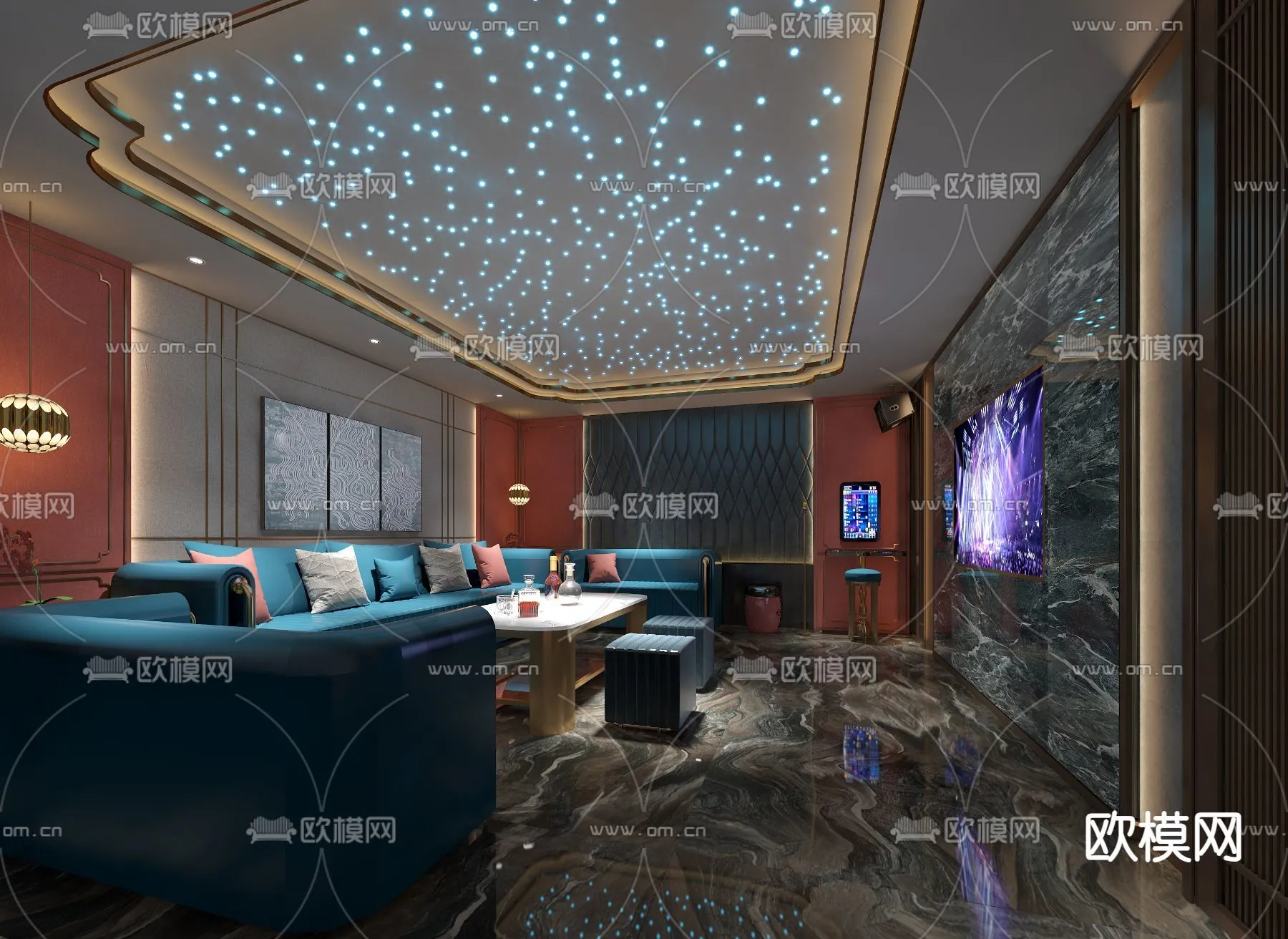 KTV Interior 3D Models - Karaoke - 024 - VRAY Render