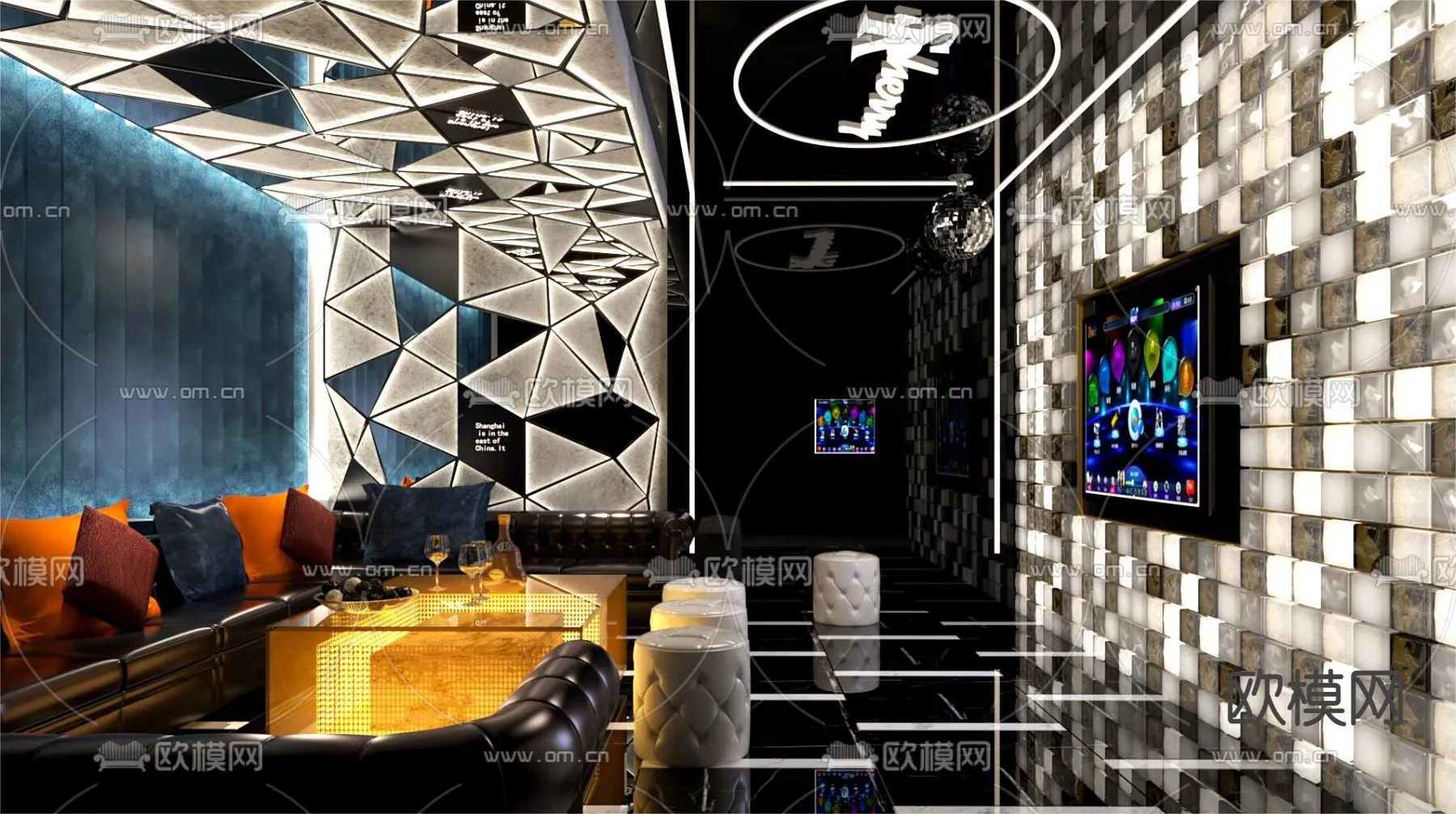 KTV Interior 3D Models - Karaoke - 032 - VRAY Render