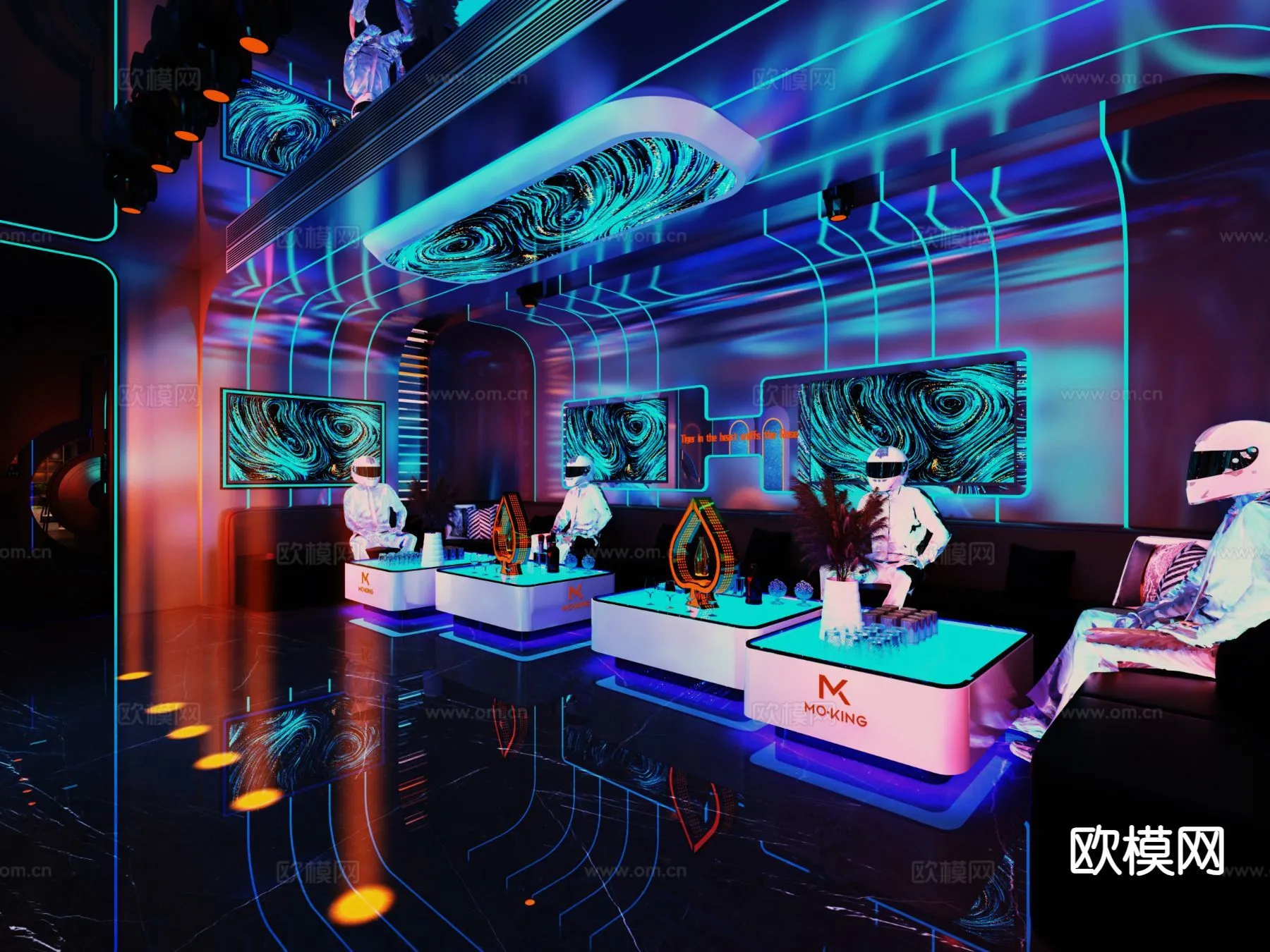 KTV Interior 3D Models - Karaoke - 035 - VRAY Render