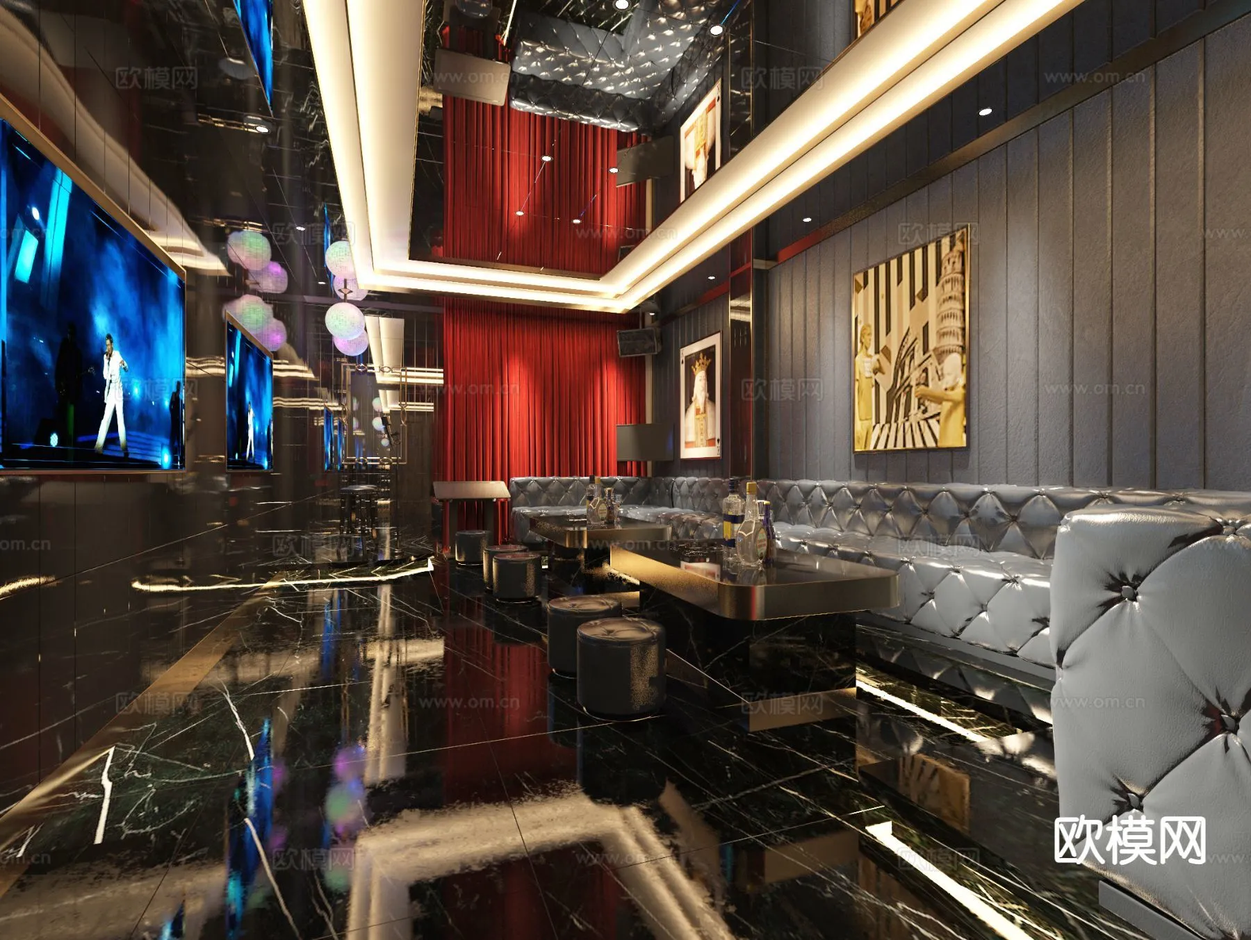 KTV Interior 3D Models - Karaoke - 036 - VRAY Render