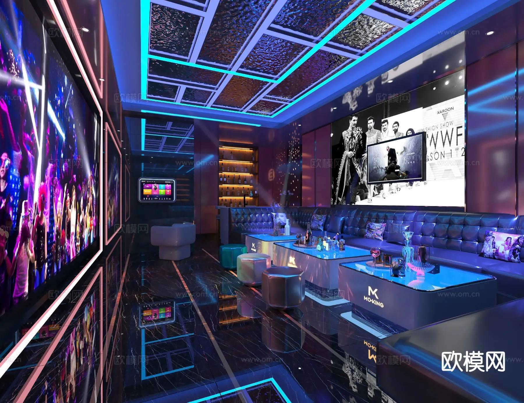 KTV Interior 3D Models - Karaoke - 037 - VRAY Render