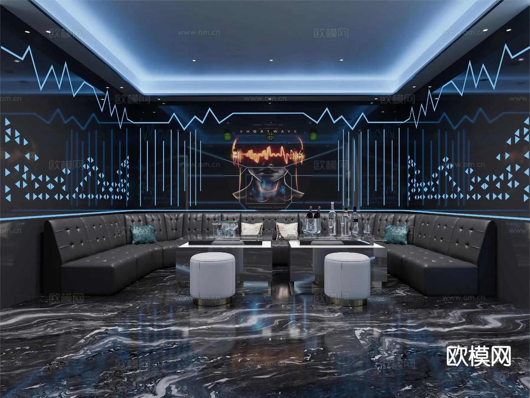 KTV Interior 3D Models - Karaoke - 044 - CORONA Render
