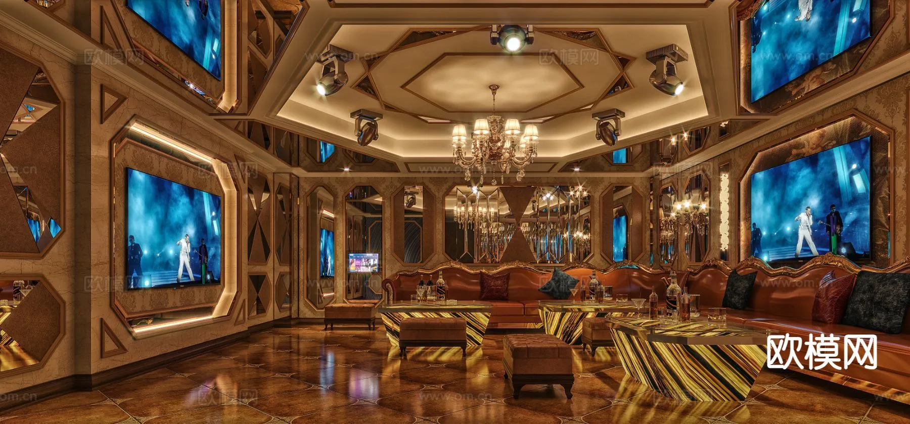 KTV Interior 3D Models - Karaoke - 045 - CORONA Render