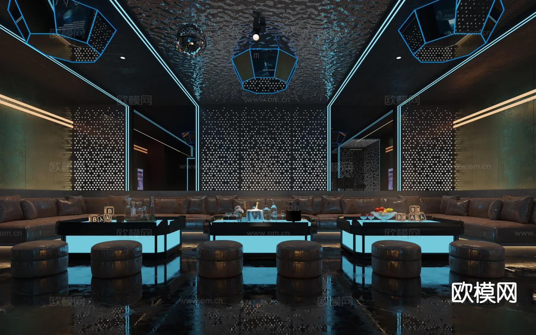 KTV Interior 3D Models - Karaoke - 049 - VRAY Render