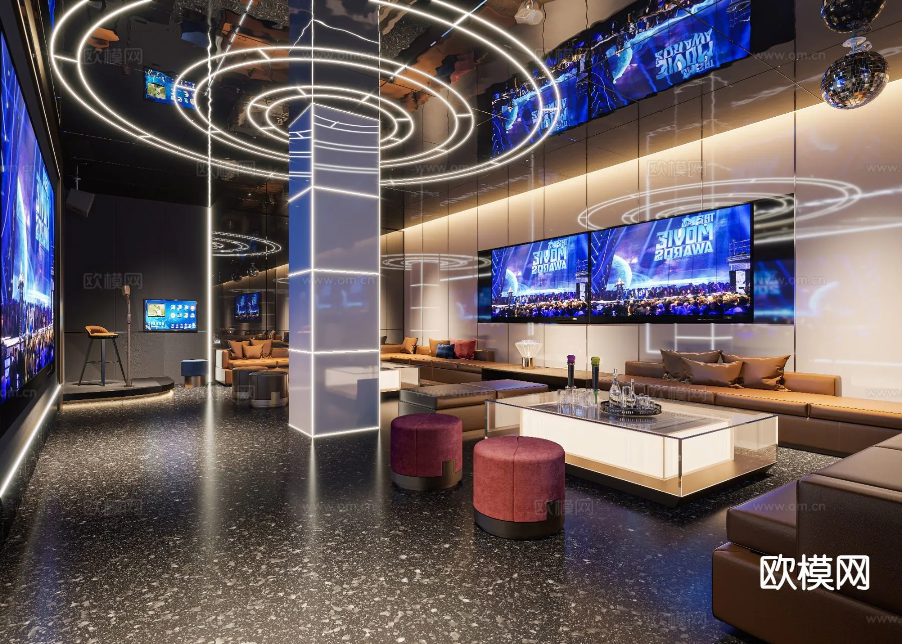 KTV Interior 3D Models - Karaoke - 051 - CORONA Render