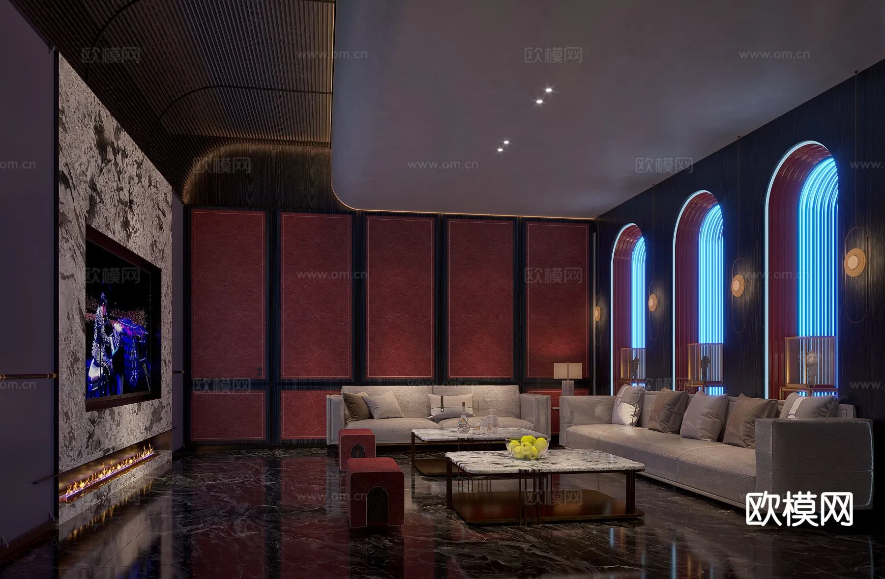 KTV Interior 3D Models - Karaoke - 052 - CORONA Render