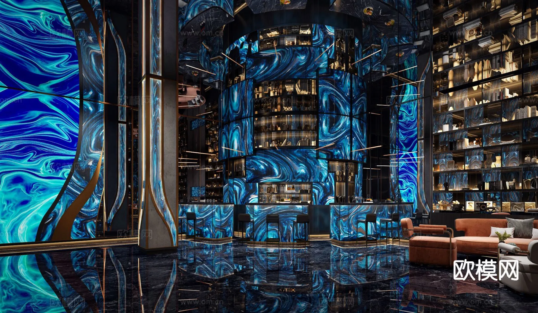 KTV Interior 3D Models - Karaoke - 057 - VRAY Render