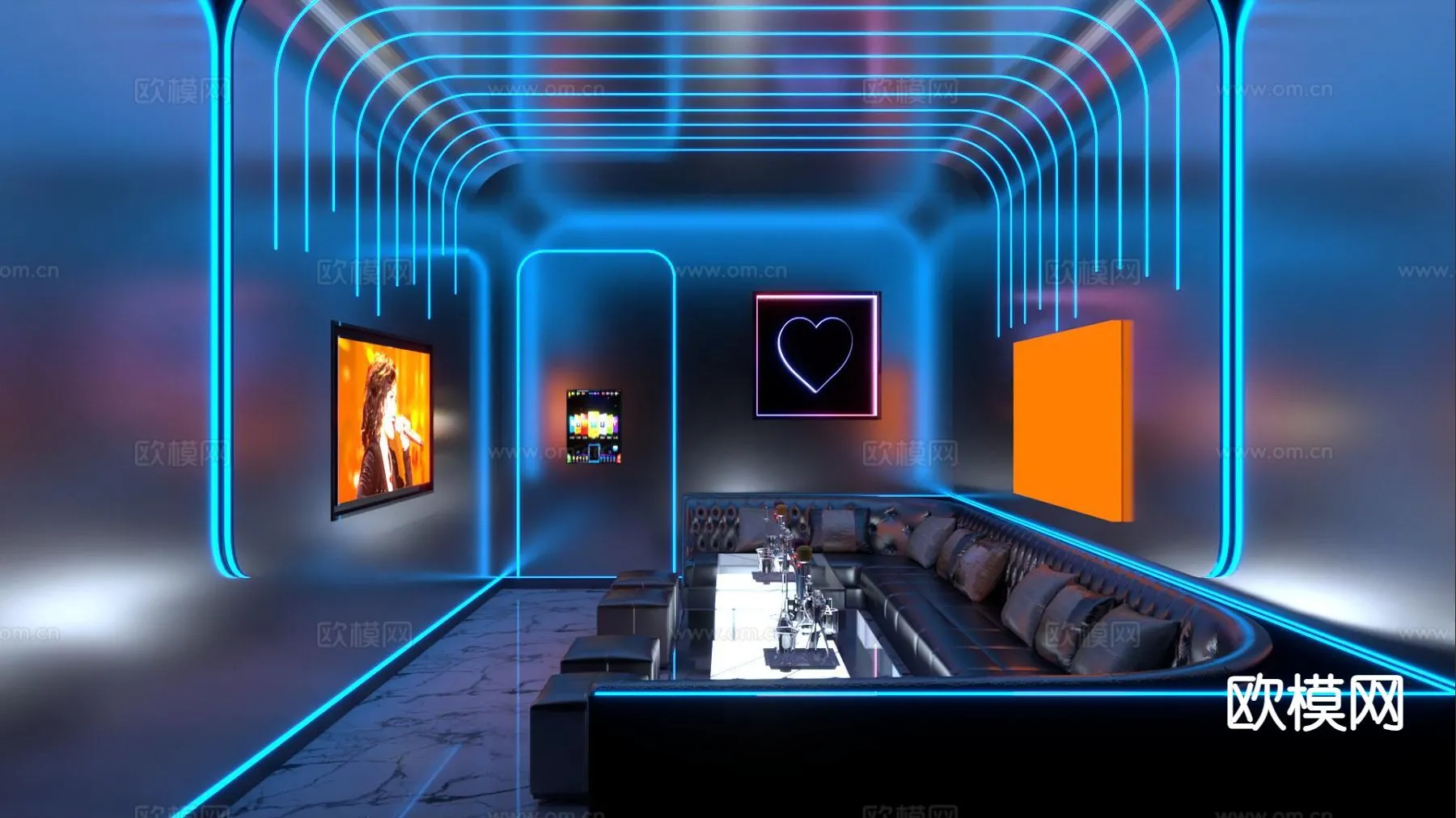 KTV Interior 3D Models - Karaoke - 060 - VRAY Render