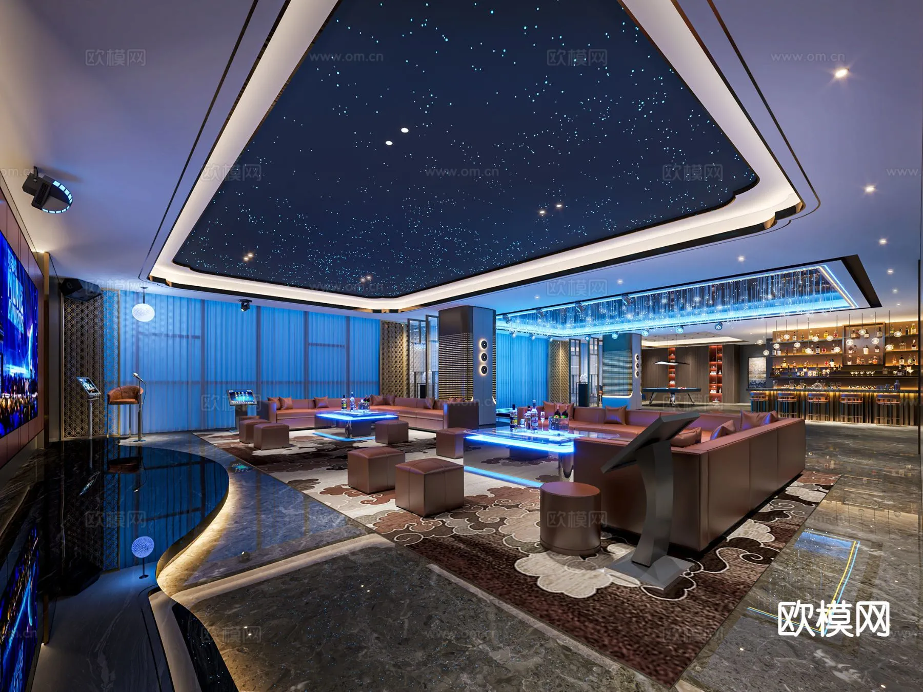 KTV Interior 3D Models - Karaoke - 061 - CORONA Render