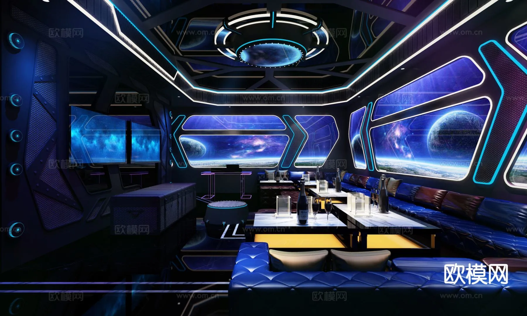 KTV Interior 3D Models - Karaoke - 063 - VRAY Render