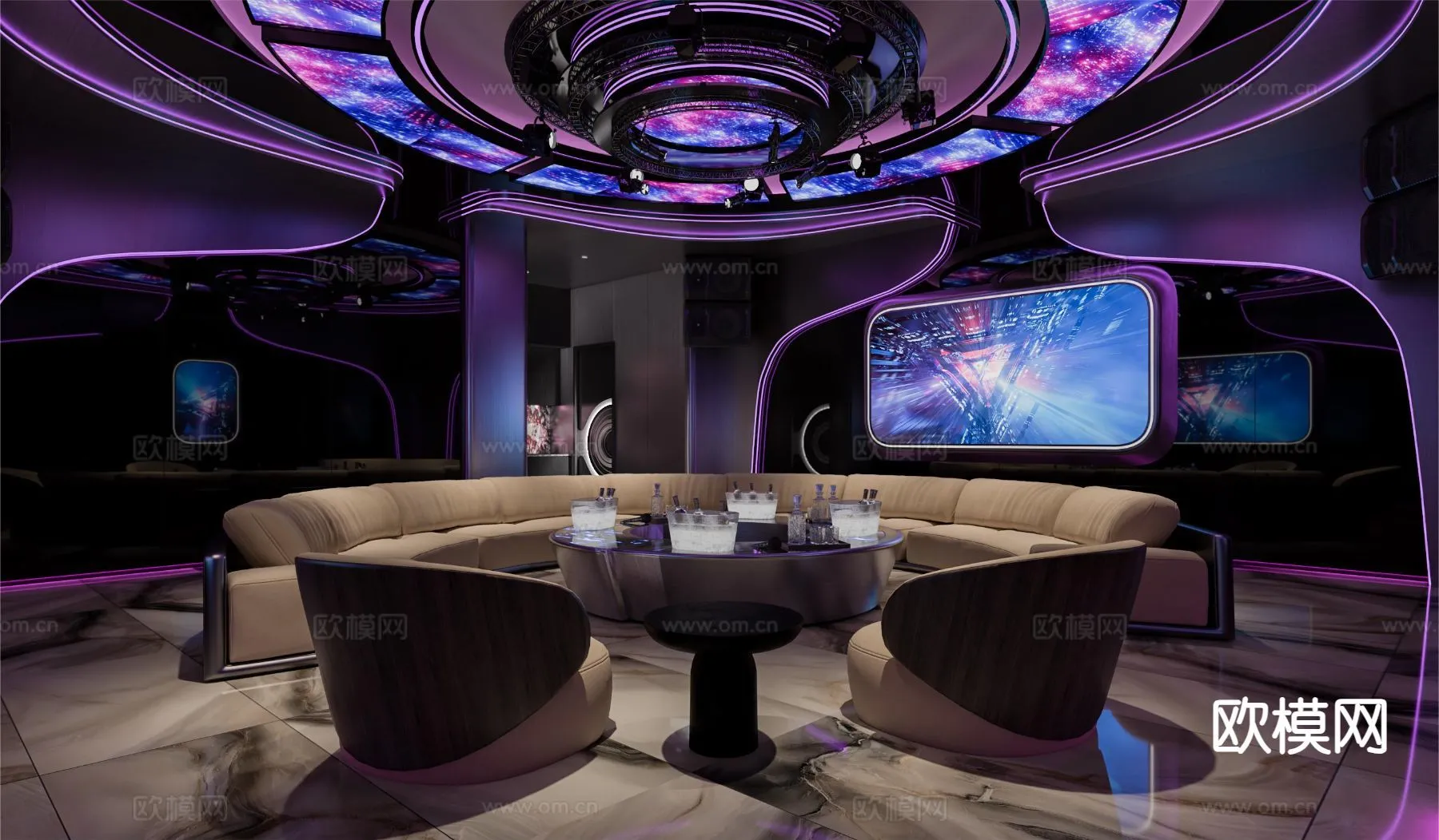 KTV Interior 3D Models - Karaoke - 071 - VRAY Render