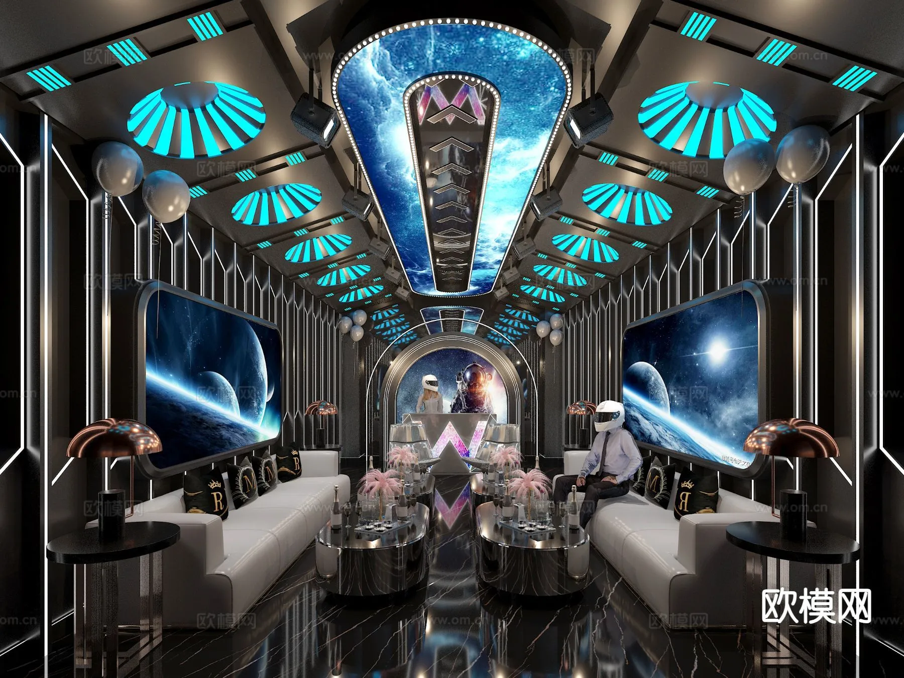 KTV Interior 3D Models - Karaoke - 074 - VRAY Render