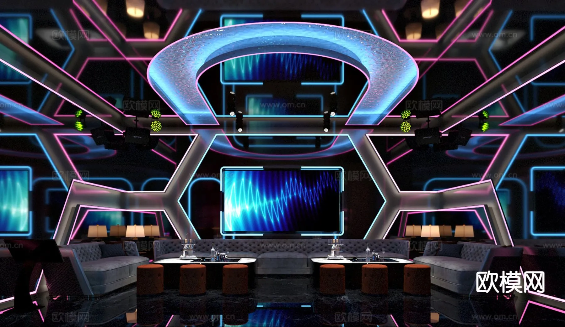 KTV Interior 3D Models - Karaoke - 077 - CORONA Render