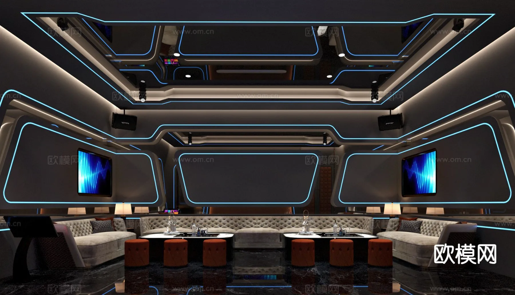 KTV Interior 3D Models - Karaoke - 078 - CORONA Render