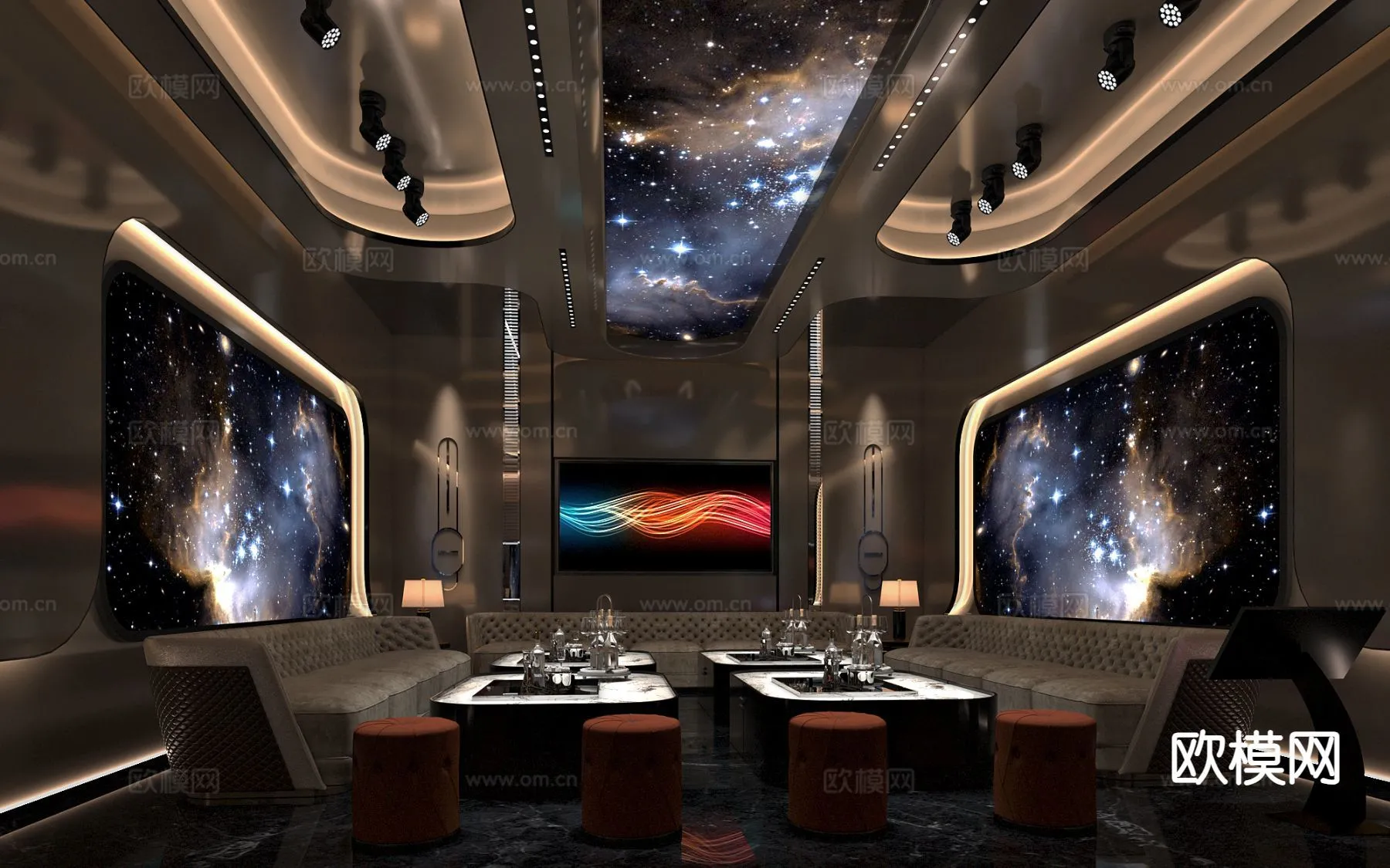 KTV Interior 3D Models - Karaoke - 079 - CORONA Render